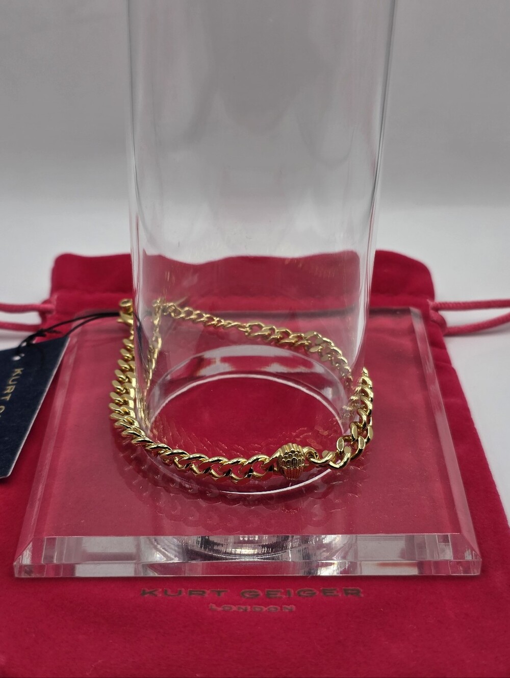 Kurt Geiger Gold Curb Chain Bracelet